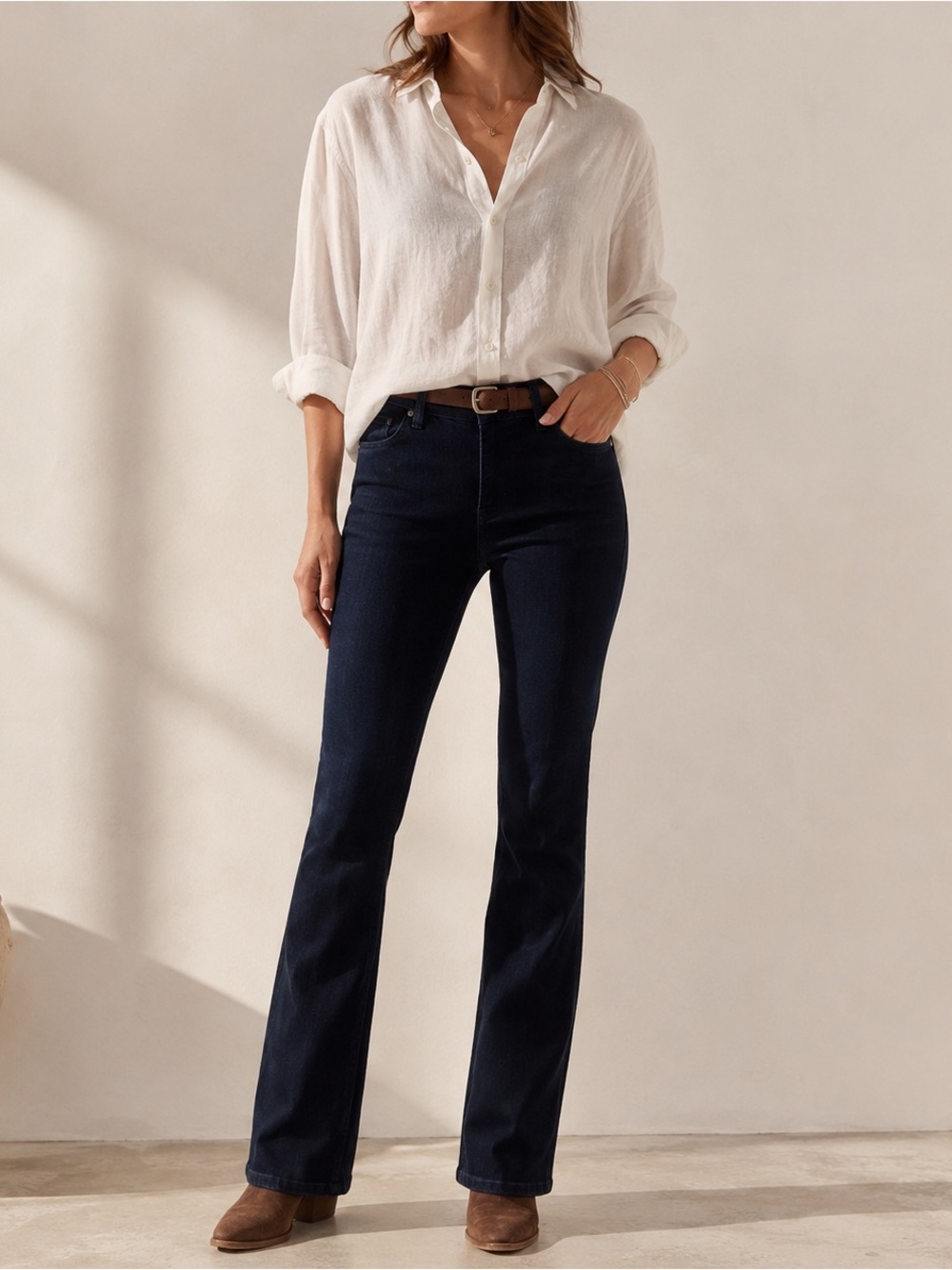 One 5 One Goddess Fit Love My Fit Jeans 10/30 Slim Boot Dark Wash Booty Shaping